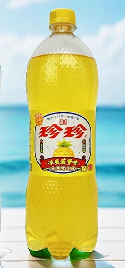Y珍珍冰爽菠蘿味汽水1L*12/菠蘿味汽水