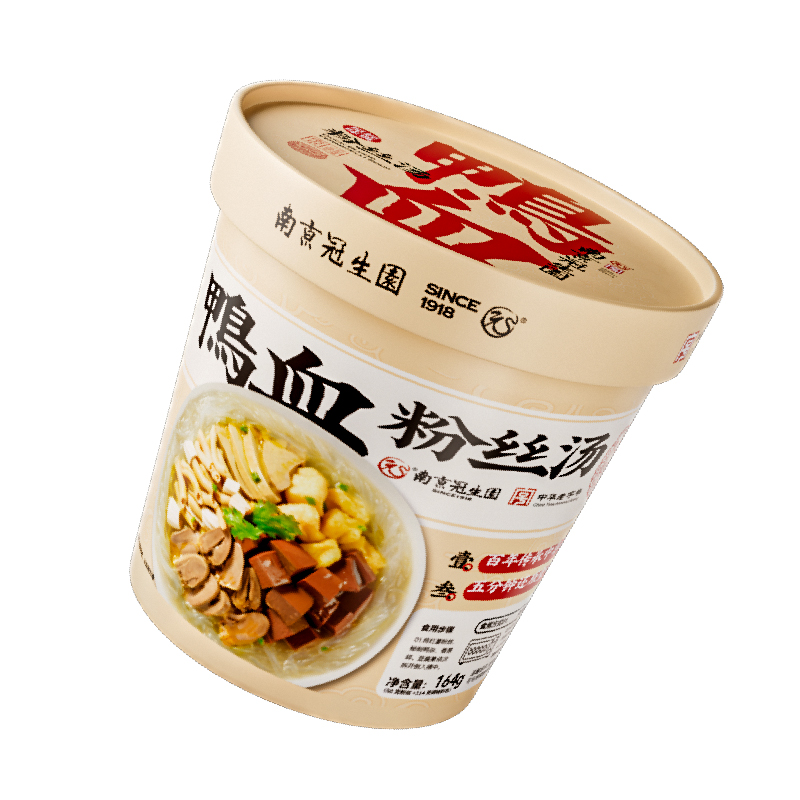 南京冠生園鴨血粉絲桶裝(經典原味)164g*12/即食麵（原味）