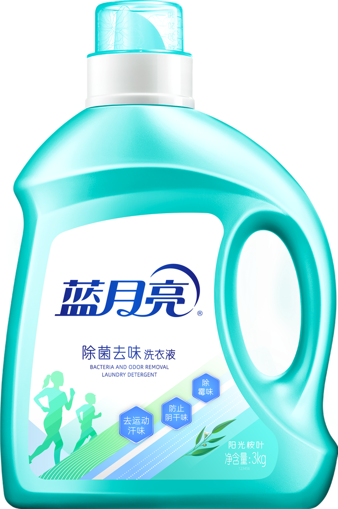 蓝月亮桉树抗菌除臭洗衣液/Blue Moon Eucalyptus Antibacterial and Deodorising Laundry Detergent/3kg*4