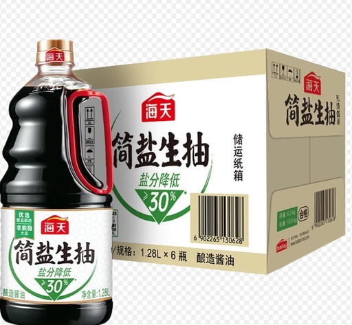 [6902265591719] T海天薄盐生抽 1.28L *6/Soy sauce
