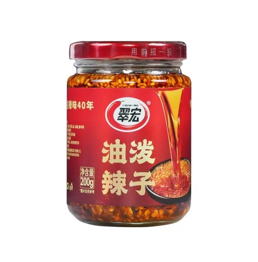 [6945006309433] T翠宏油潑辣子200g *12/辣椒醬