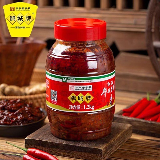 [6909003200193] T鹃城红油郫县豆瓣1.2кг*8/Острый соус
