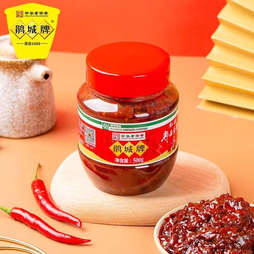 [6909003888018] T鹃城红油郫县豆瓣500g*12/Chilli sauce