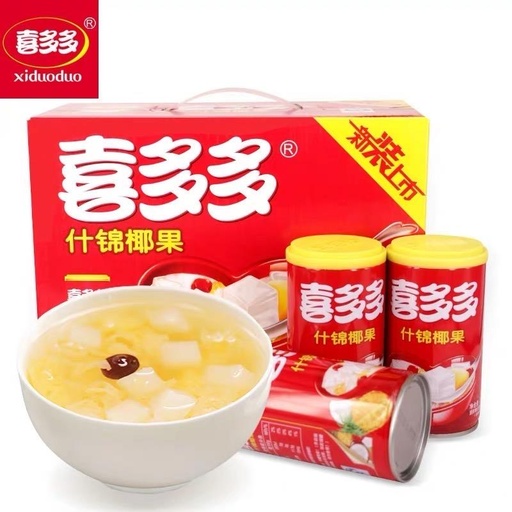 [6923523902559] Y喜多多什錦椰果（370g*12） Xi Duo Duo Coconut