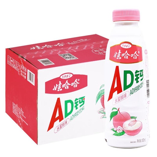 [WHH10] Y娃哈哈ad奶水蜜桃味450毫升*15/乳酸飲料桃子味