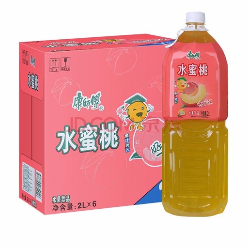 [6921294398892] Y康师傅水蜜桃/Minuman Pic Master Kong/2L*6