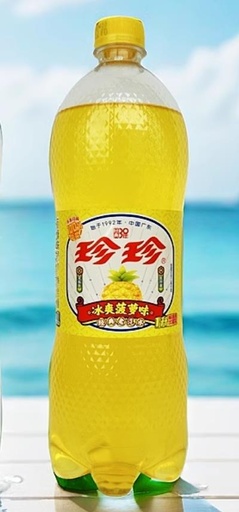 [6974480210591] Y珍珍冰爽菠蘿味汽水1L*12/菠蘿味汽水