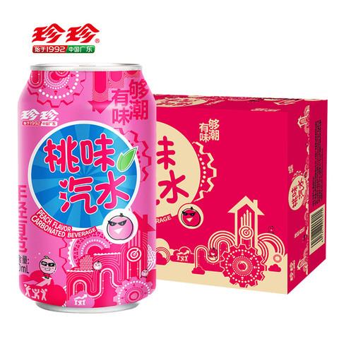 [6974480210041] Y珍珍桃味汽水330ml*6*4/পীচ সোডা জল