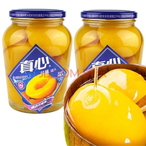 [6924216870124] Y真心黄桃罐头880g*12/peach kuning dalam tin/