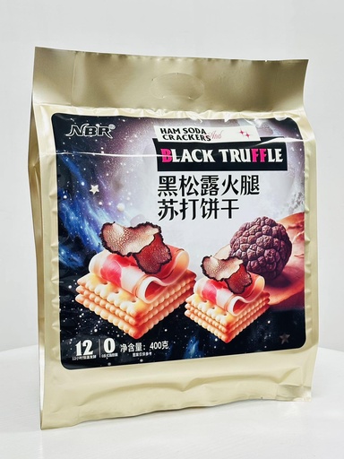 [4897046711412] 众星NBR黑松露火腿苏打饼干400g*12 /Biscuit