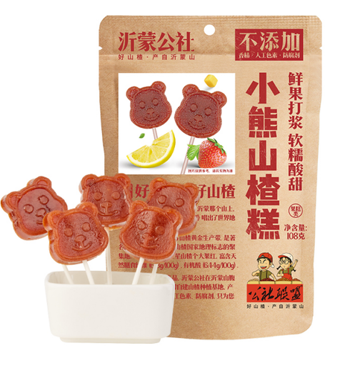 [6932522002405] 公社聯盟小熊山楂糕108g*24/Hawthorn
