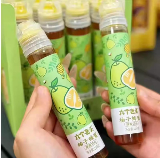 [6951508500957] 六個老頭柚子蜂蜜便攜裝130g*12*4/蜂蜜