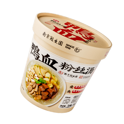 [6938202206729] 南京冠生園鴨血粉絲桶裝(經典原味)164g*12/即食麵（原味）