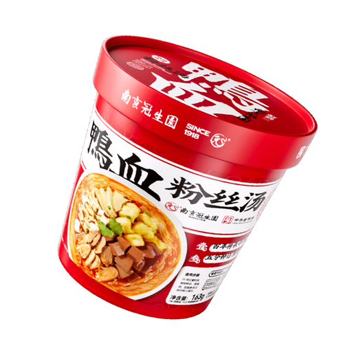 [6938202206736] Nanjing Guanshengyuan Duck Blood Vermicelli Bowl (Spicy Flavour) 163g*12/Instant noodles (Spicy flavour)
