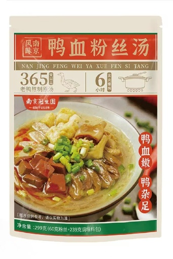 [6938202206866] Nanjing Guanshengyuan Duck Blood Vermicelli Soup Classic Flavour (Packaged) 299g*20/Instant noodles