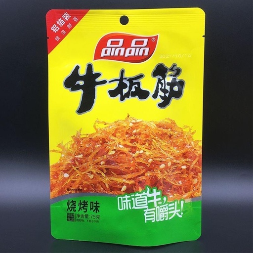 [6928497875014] 品品牛板筋（燒烤味）75g*40/Braised beef Tendon（BBQ flavour)