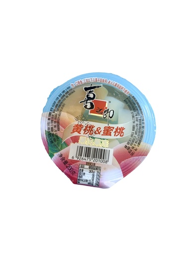 [GD002] 喜之郎果凍杯黃桃蜜桃200g*24/Big Fruits Jelly Cup（黃桃和蜜桃口味）