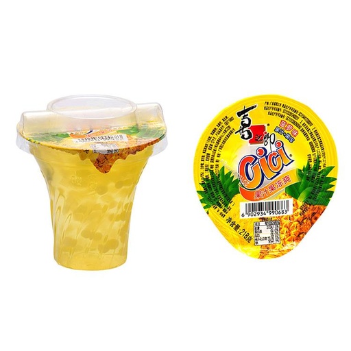 [6902934990683] 喜之郎果凍爽鳳梨味218g*24/Big fruits jelly cup（pineapple flavour）