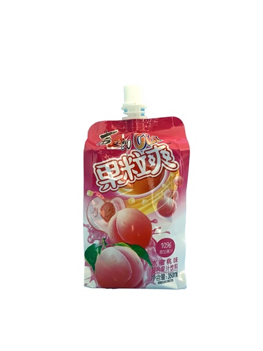 [6926475204412] 喜之郎果粒爽水蜜桃350ml*24/水果果凍包（桃子口味）