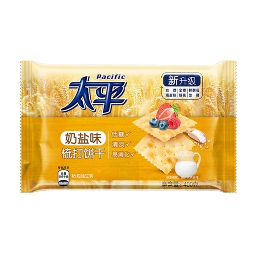 [6901668200617] 太平梳打餅乾奶鹽味/Biscuits（Milk salt flavour）400g*12