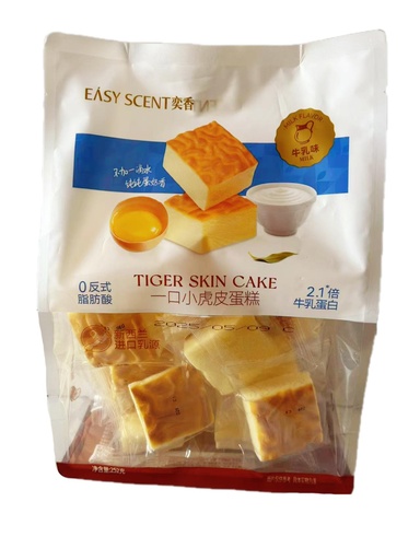 [6959927901140] 奕香一口小虎皮蛋糕（牛乳味）252克*12/蛋糕