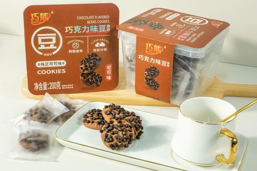 [6972892870853] 巧能巧克力味豆曲奇(可可味)/Cookies(可可風味) 200克*24