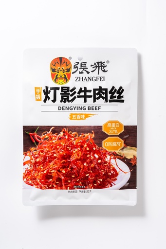 [6921982941812] 張飛五香味燈影牛肉絲/Zhangfei Thin-Sliced Beef Jerky - Five Spice Flavour/81g *30