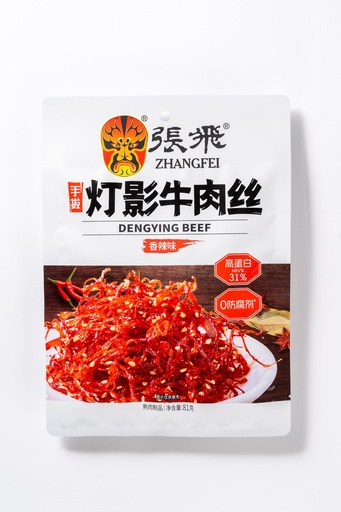 [6921982941805] 張飛香辣味燈影牛肉絲/Zhangfei Thin-Sliced Beef Jerky - Spicy Flavour/81g *30