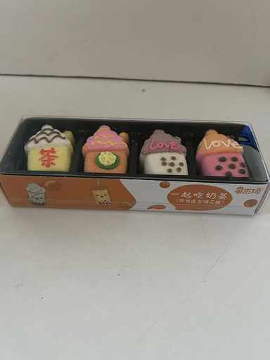 [6943345400064] 果历琦奶茶味棉花糖 80 جم * 40 / حلوى