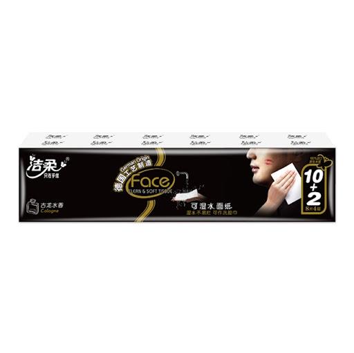[6914068011950] Jie Rou tissue handkerchief (Face Black Mini) 8 sheets 4-ply/Facial tissue 12 packs*36