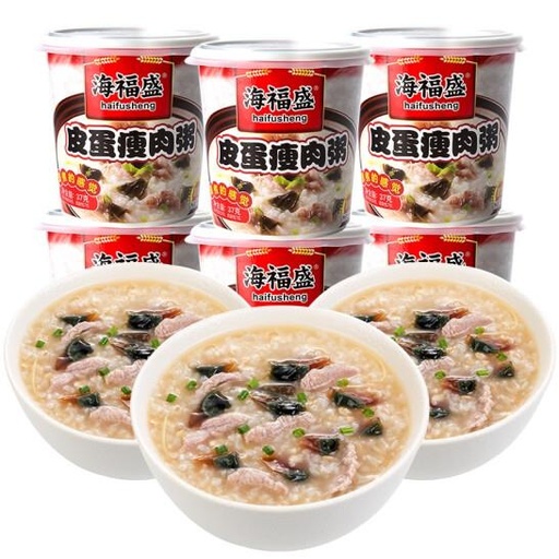 [Z00114] Haifusheng Instant Pork Congee (Century Egg and Lean Pork Congee) 38g*24