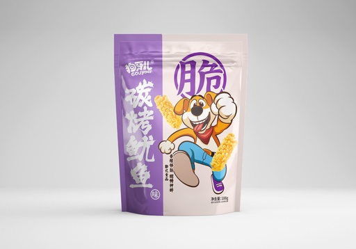 [6938803996548] 狗牙儿八爪烧升级版-碳烤鱿鱼味/狗牙儿脆片-碳烤鱿鱼味/188 جم *30