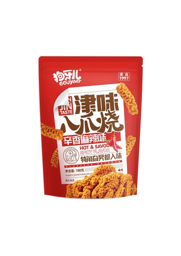 [6938803995169] 狗牙兒津味八爪燒辛香麻辣味188g *30/炸麵（麻辣味）