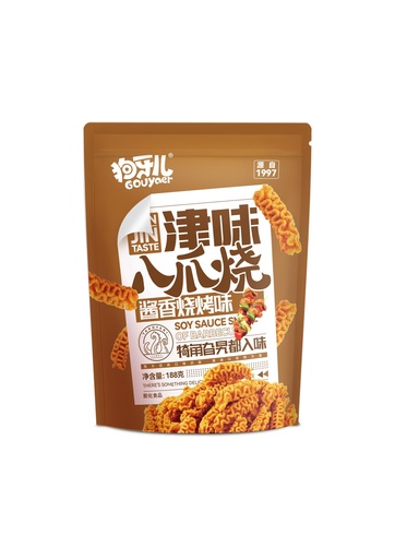 [6938803995152] 狗牙兒津味八爪燒醬香燒烤味188克 *30/Fried dough（BBQ flavour)