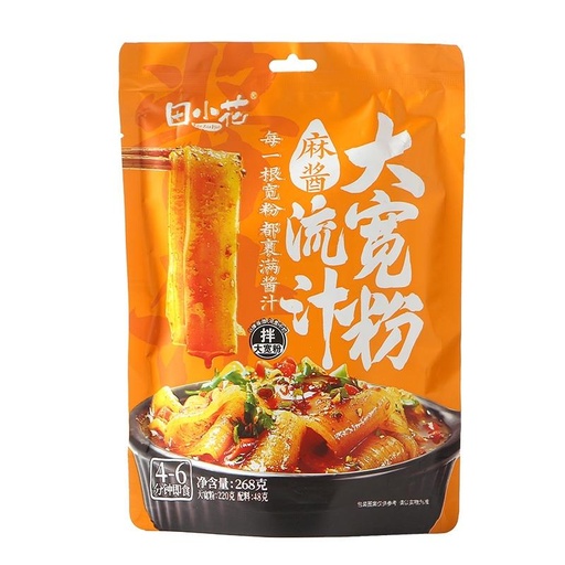 [txh009] Tian Xiaohua Juicy Wide Rice Noodles (Mixed - Sesame Flavor) 268g*30