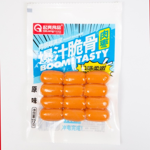 [QL001] 起亮爆汁脆骨肉枣原味72g*80/还原肉味酥脆香肠（原味）